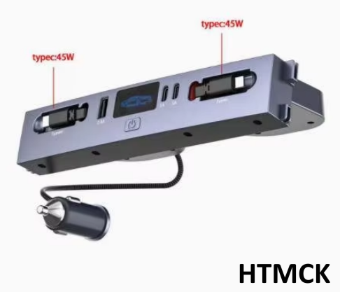 Usb Hub Type C - Çoklu Bağlantı Noktalı Araç Şarj Cihazı,