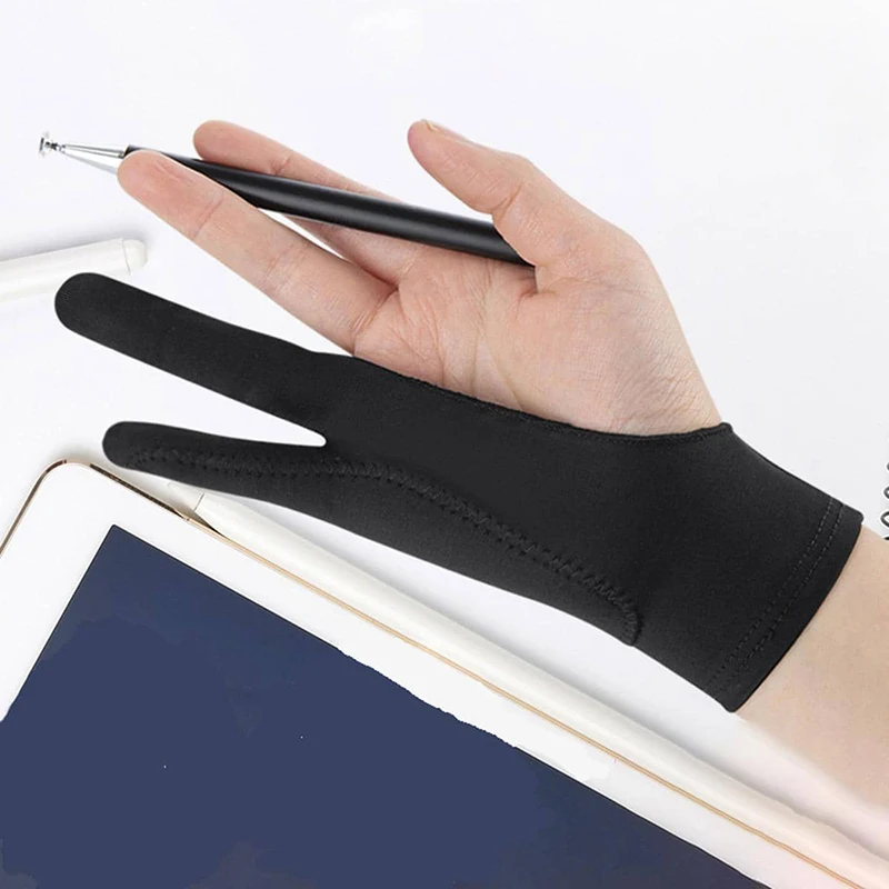 Drawing Glove Artist - 1/2 Katmanlar Sanat 2 Parmak Anti-mistouch