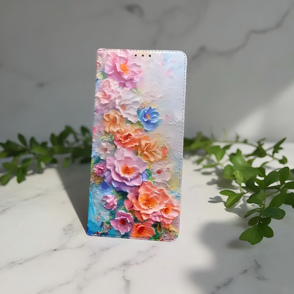 Tablet And Accessories Case - Boyalı Manyetik Kapaklı Deri Cüzdan Kılıf