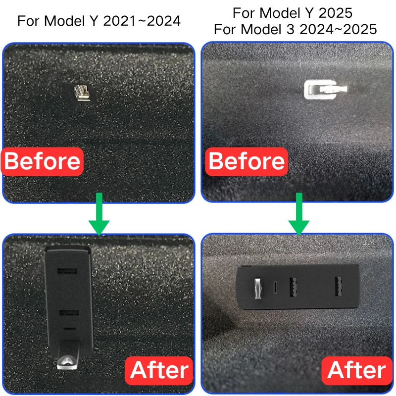 Tesla Model 3 2024–2025 Y 2021 - Usb Hub Type C incelemesi ve fiyatı